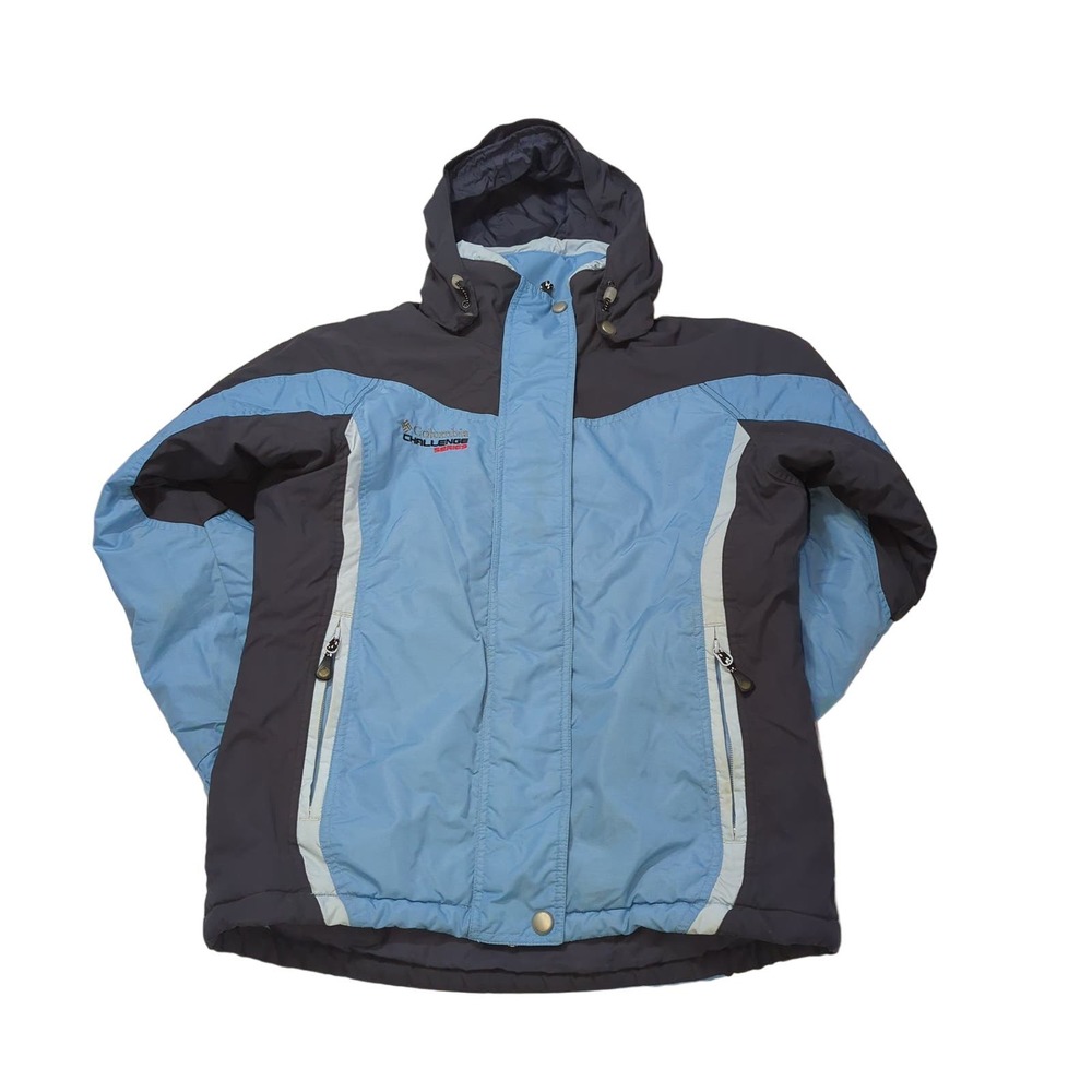 Columbia Winter Coat Women's M Sky Blue‎ Brown Tint